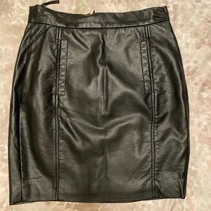 BRAND NEW French connection black leather skirt